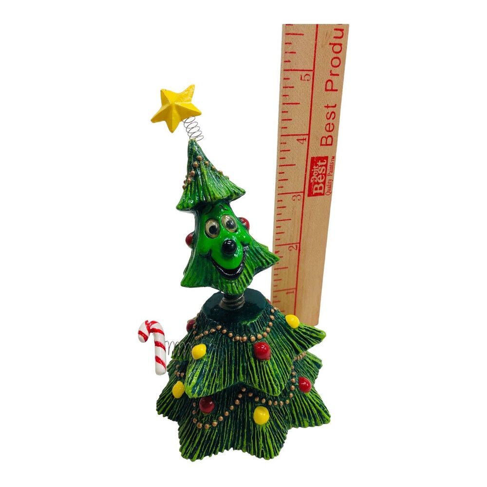 Fitz & Floyd Christmas Jingling Tree Spring Bobble Waving Candy Cane w/ Box READ - Picture 9 of 9